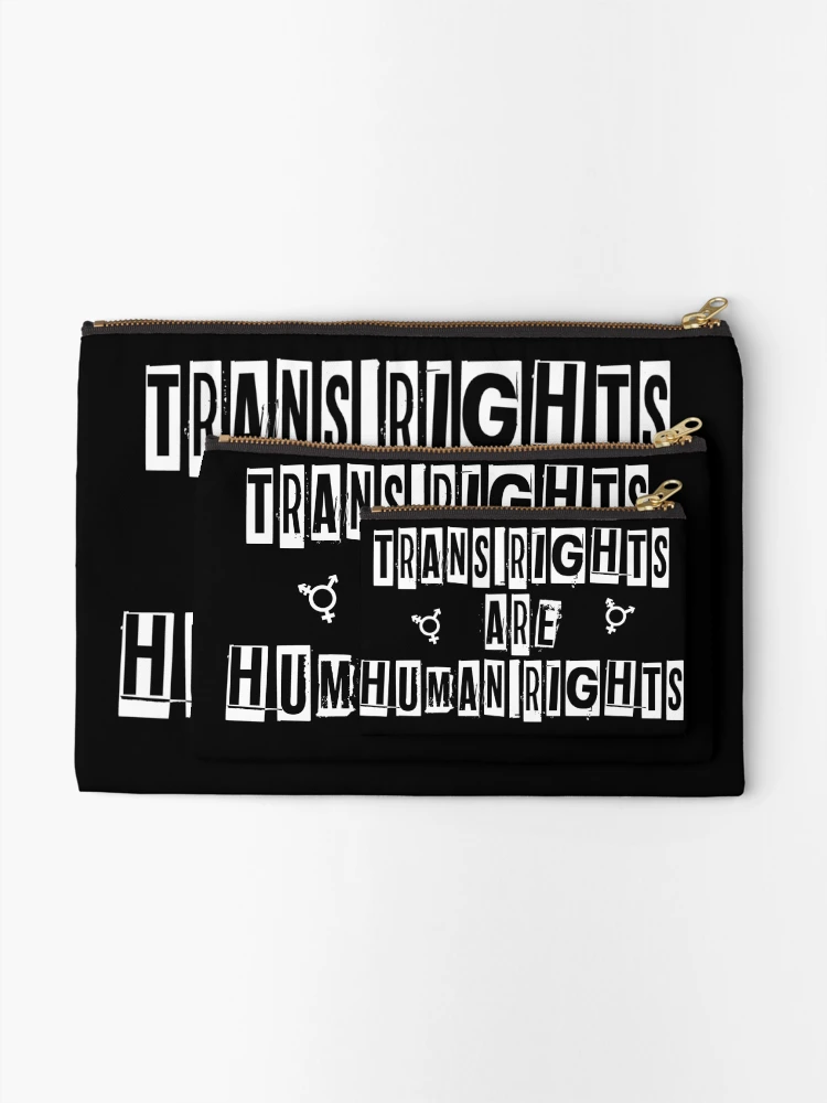 Thumbnail 2 of 4, Zipper Pouch, Trans Rights Are Human Rights designed and sold by transprince.