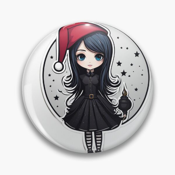 Item preview, Cute Goth Baby in Santa Hat Holiday Goth Christmas Sticker Set designed and sold by Earth Nature Creations.