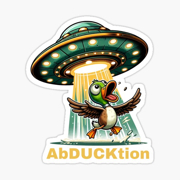 Item preview, AbDUCKtion Duck Alien Abduction  designed and sold by BeansHotTees.