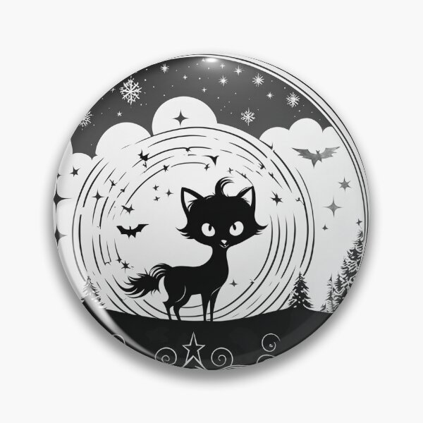 Item preview, Cute Goth Black Cats Holiday Goth Christmas Sticker Set designed and sold by Earth Nature Creations.