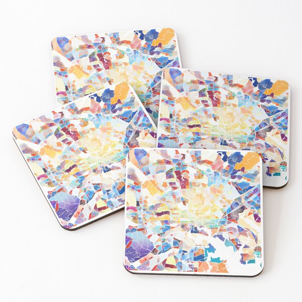 Item preview, Baltimore Maryland City Map - Tropical Rainbow Scheme designed and sold by StylishStacks.