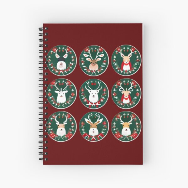 Christmas Theme Spiral Notebooks for Sale | Redbubble