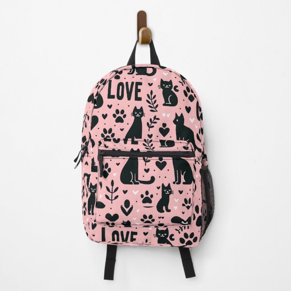 Item preview, Charming Pink Cat Love Pattern designed and sold by inkArtistryfine.
