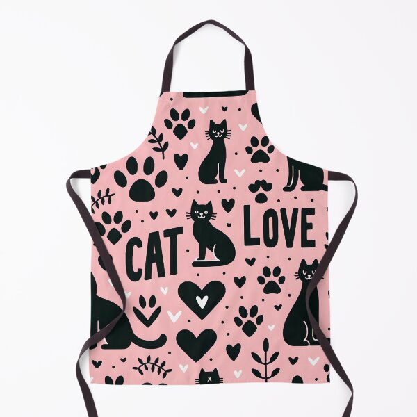 Item preview, Charming Pink Cat Love Pattern designed and sold by inkArtistryfine.
