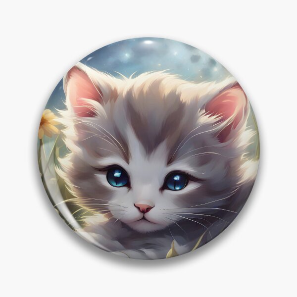 Artikelvorschau, Kitten In A Field Of Flowers entworfen und verkauft von TheArtOfPat.