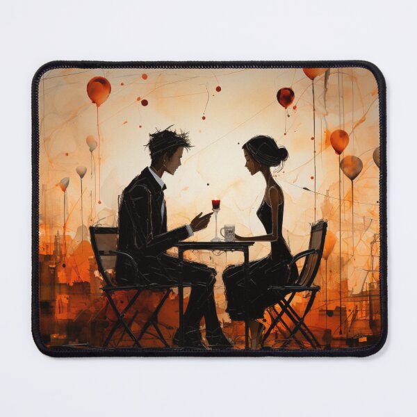 Item preview, love man woman wine talk table cafe couple designed and sold by UILOVE.