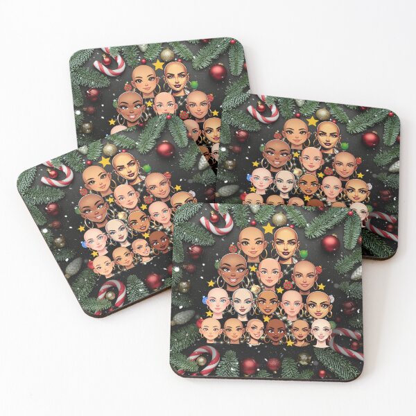 Item preview, Women Shaved Heads Festive Christmas Tree  designed and sold by Zuriel Hargrove.