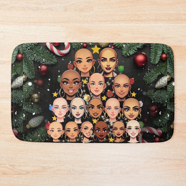 Item preview, Women Shaved Heads Festive Christmas Tree  designed and sold by Zuriel Hargrove.