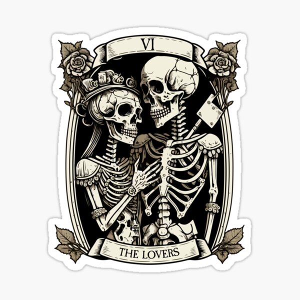 Item preview, The Lovers Tarot Card Occult Goth Halloween Gothic Novelty designed and sold by taaddison50.