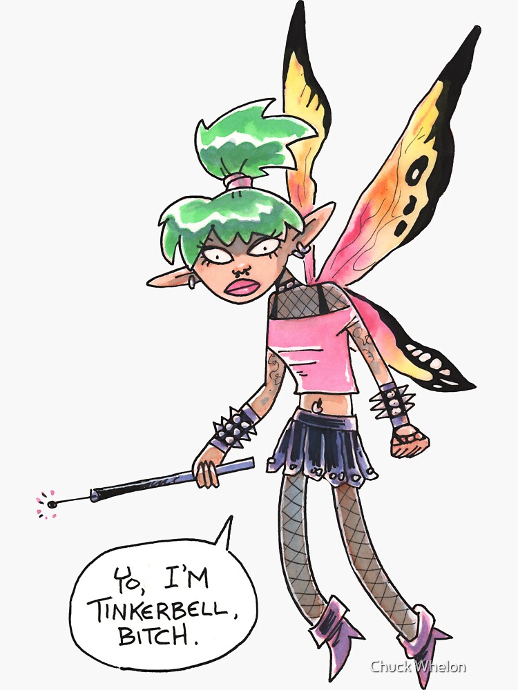 Thumbnail 3 of 3, Sticker, Tinkerbell Transformed designed and sold by MrChuckles.