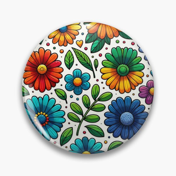 Item preview, Rainbow Garden - Vibrant Floral Array designed and sold by thepillow.