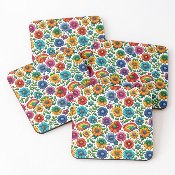 Item preview, Rainbow Garden - Vibrant Floral Array designed and sold by thepillow.