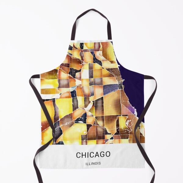 Item preview, Chicago Illinois Named City Map - Golden Yellow designed and sold by StylishStacks.