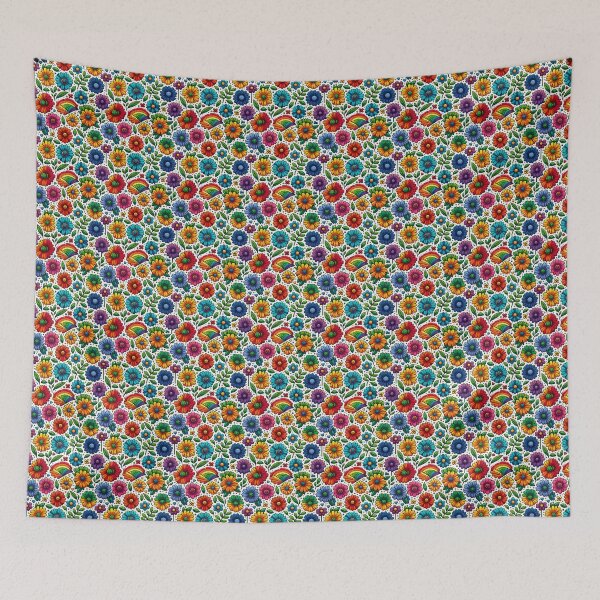 Item preview, Rainbow Garden - Vibrant Floral Array designed and sold by thepillow.