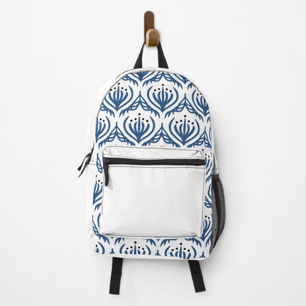 Item preview, Blue line hand drawn patter grass and flower on plant pattern designed and sold by pipikijung.