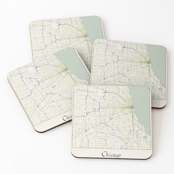Item preview, Chicago Illinois Named City Map - Hand-Drawn designed and sold by StylishStacks.