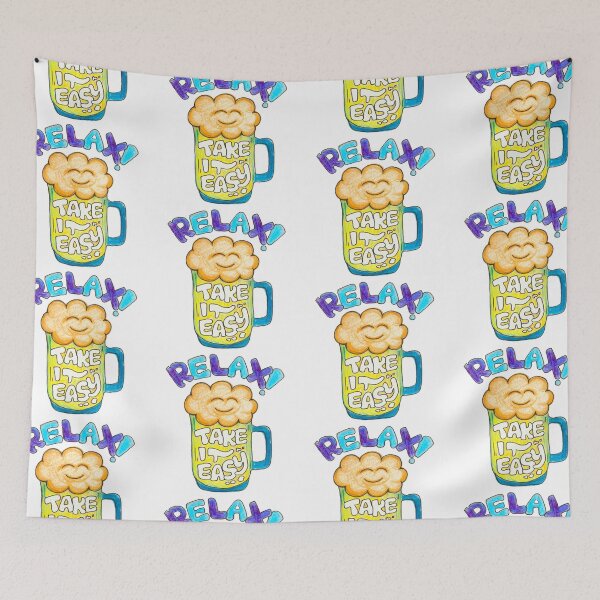 Item preview, Relax, take it easy beer sticker designed and sold by NikolaT23.