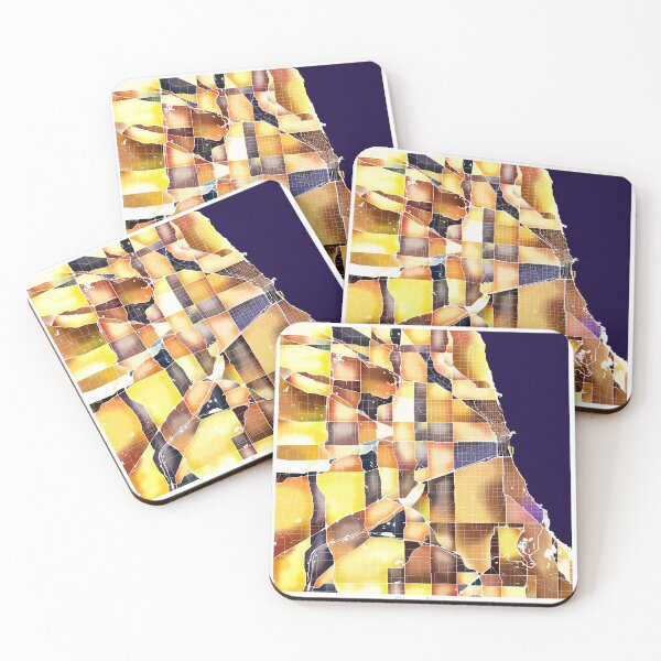 Item preview, Chicago Illinois City Map - Golden Yellow designed and sold by StylishStacks.