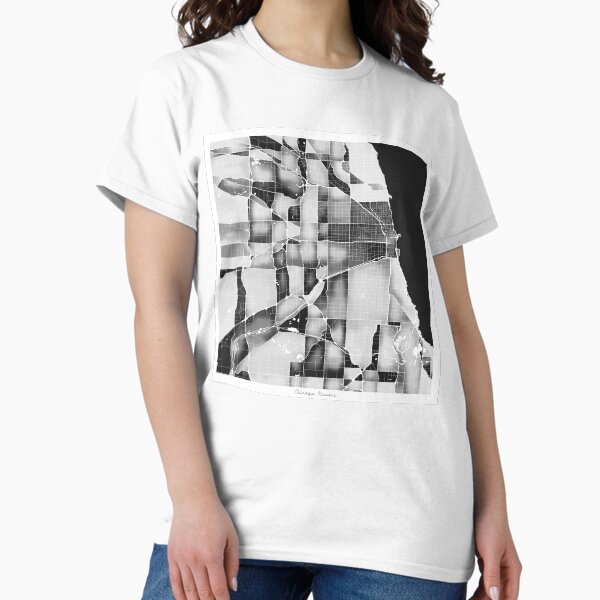 Item preview, Chicago Illinois City Map - Black and White designed and sold by StylishStacks.