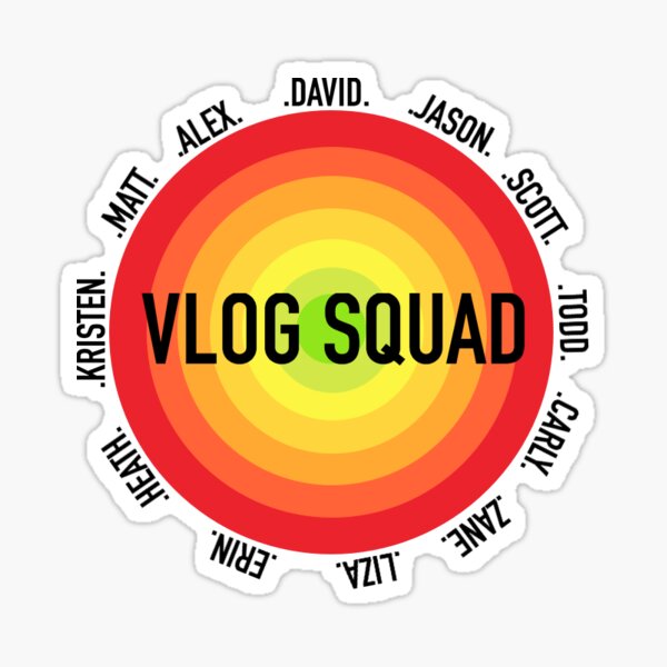 vlog squad-red Sticker