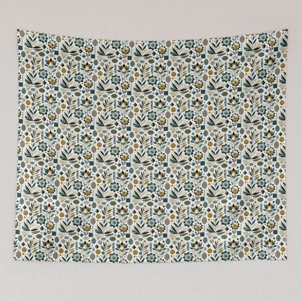 Item preview, Geometric Blossoms - Modern Fusion Pattern designed and sold by thepillow.
