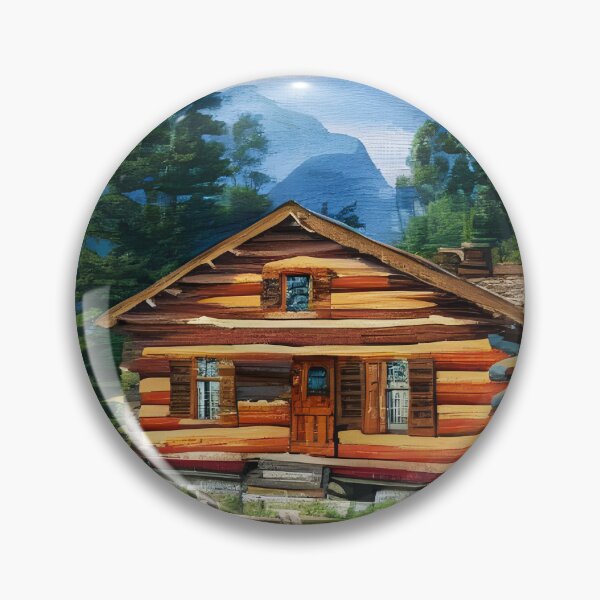 Item preview, Under The Blue Sky Log Cabin designed and sold by Paw's Arts.