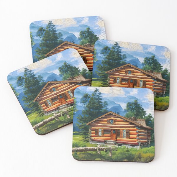 Item preview, Under The Blue Sky Log Cabin designed and sold by Paw's Arts.