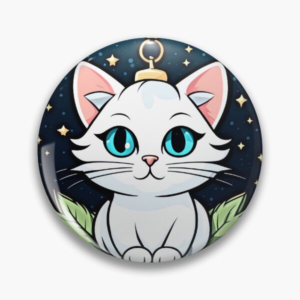 Item preview, Cute Colorful Holiday Cat Sticker Set white cat designed and sold by Earth Nature Creations.