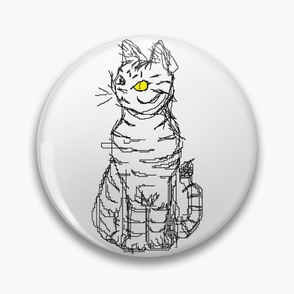 Item preview, a cat drawn in microsoft paint at one am designed and sold by vulpiniquest.