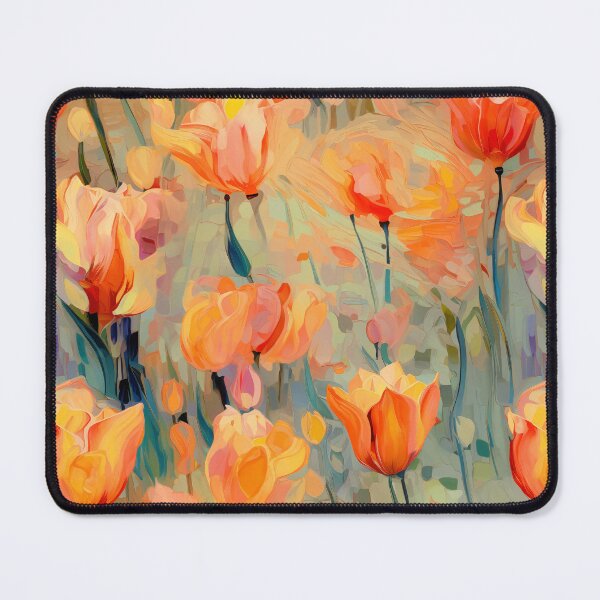 Aperçu de l'œuvre Tulipes des prés sauvages - Motif floral impressionniste créée et vendue par HAL2501.