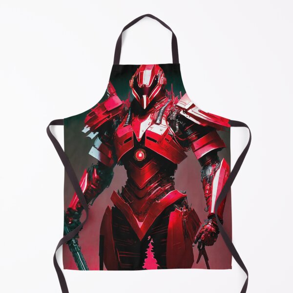 Item preview, Mecha warrior machine wearing red shiny armor with futuristic weapons designed and sold by fotofeast.