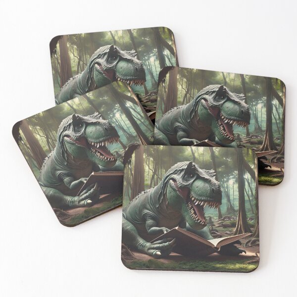 Item preview, Prehistoric Scholar: T-Rex’s Sci-Fi Adventure in Forest Twilight designed and sold by RevGens.