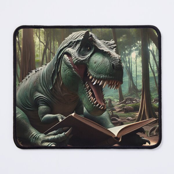 Item preview, Prehistoric Scholar: T-Rex’s Sci-Fi Adventure in Forest Twilight designed and sold by RevGens.