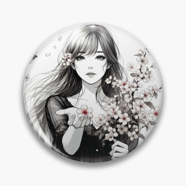 Item preview, Cherry blossoms and girl. designed and sold by growing-mom.