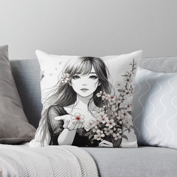 Item preview, Cherry blossoms and girl. designed and sold by growing-mom.
