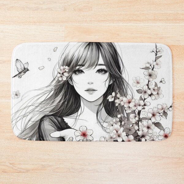 Item preview, Cherry blossoms and girl. designed and sold by growing-mom.