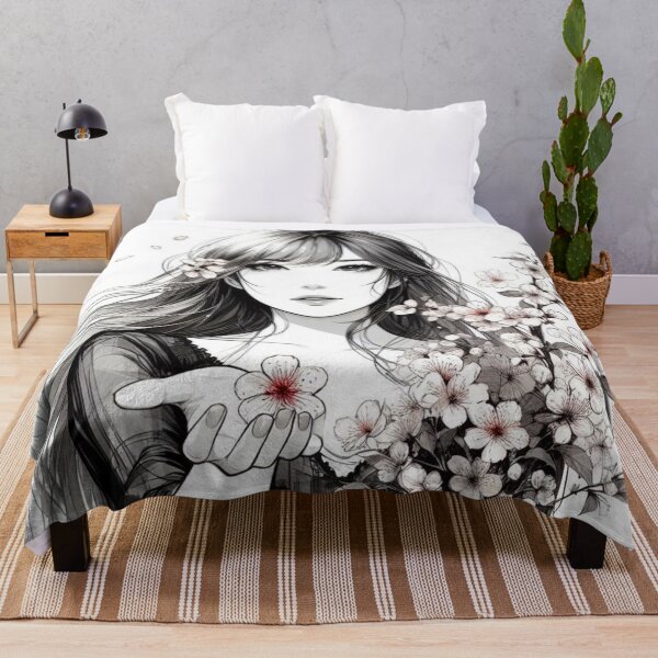Item preview, Cherry blossoms and girl. designed and sold by growing-mom.