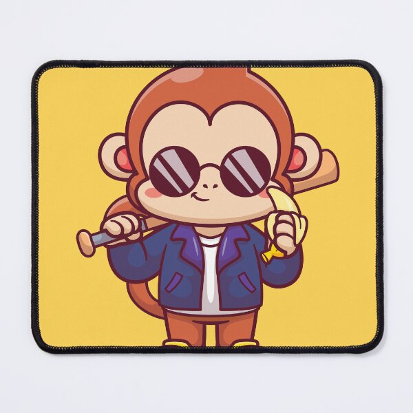 Item preview, Playful Primate: Free Vector Cute Monkey with Baseball Bat Cartoon Icon designed and sold by hjian8219.