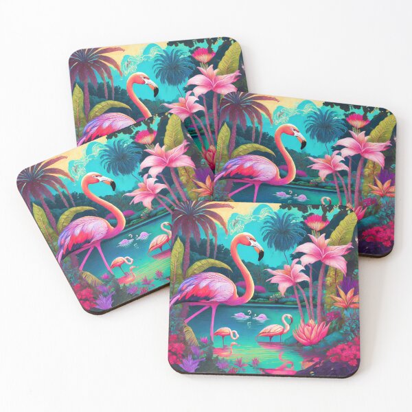 Item preview, Beautiful magic garden with a lake, flamingos designed and sold by fotofeast.