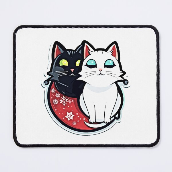 Item preview, Cute Colorful Holiday Cat Sticker Set bicolor cat designed and sold by Earth Nature Creations.