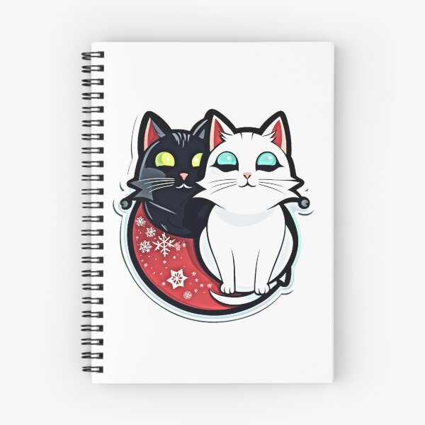 Item preview, Cute Colorful Holiday Cat Sticker Set bicolor cat designed and sold by Earth Nature Creations.