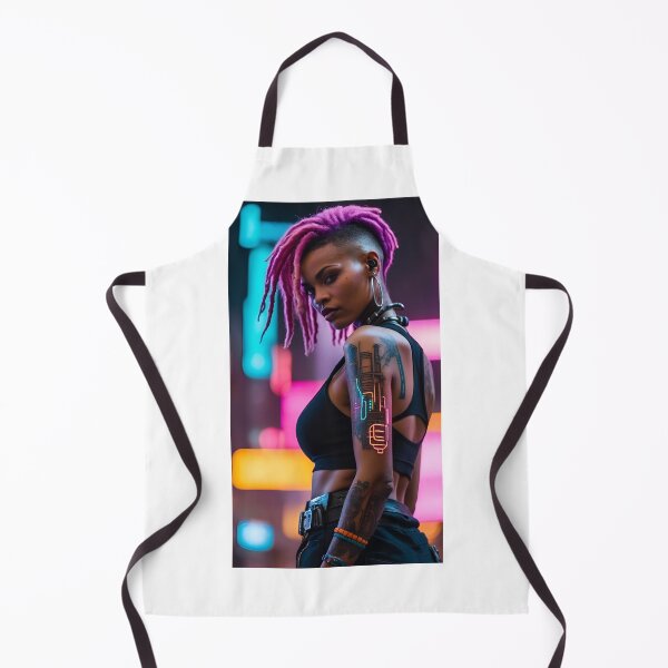 Item preview, Black tattooed neon girl  designed and sold by 90's Misaki.
