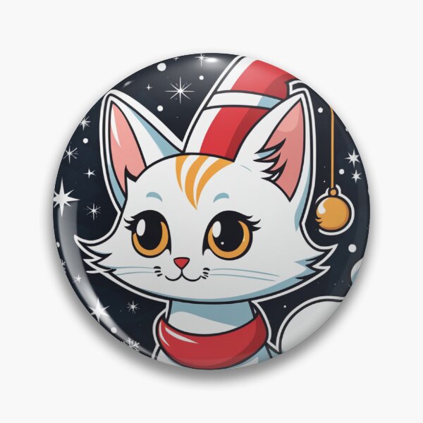 Item preview, Cute Colorful Holiday Cat Sticker Set bicolor cat designed and sold by Earth Nature Creations.