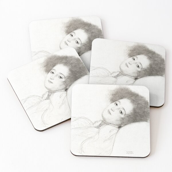 Item preview, Portrait of a Young Woman Reclining (ca. 1897–1898) by Gustav Klimt designed and sold by BossyCatHome.