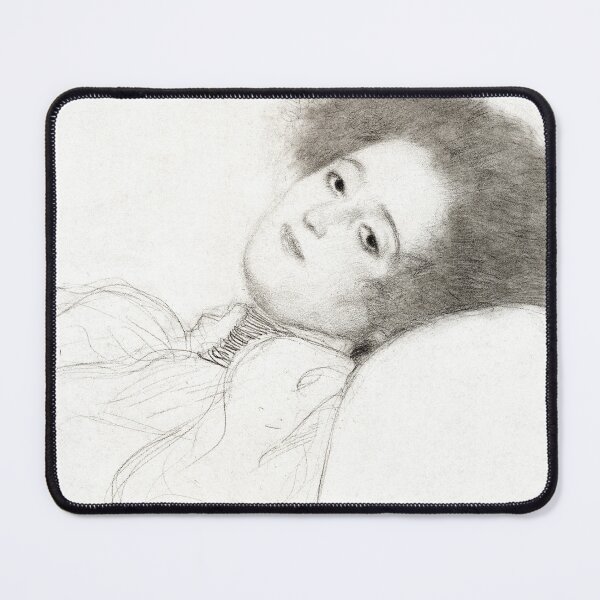 Item preview, Portrait of a Young Woman Reclining (ca. 1897–1898) by Gustav Klimt designed and sold by BossyCatHome.