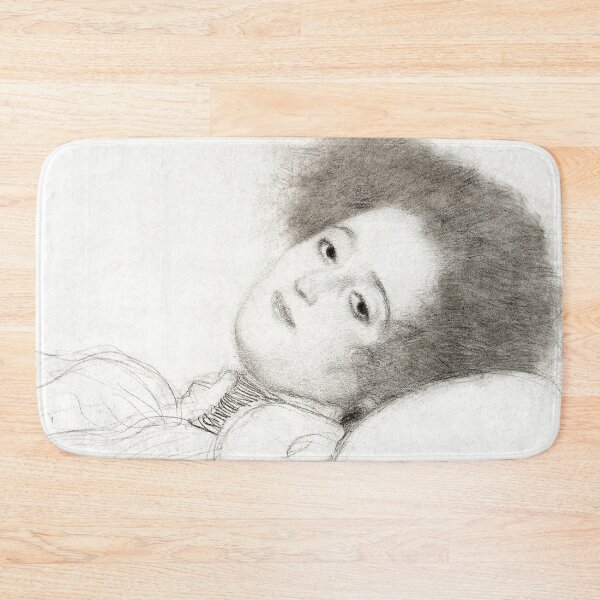 Item preview, Portrait of a Young Woman Reclining (ca. 1897–1898) by Gustav Klimt designed and sold by BossyCatHome.