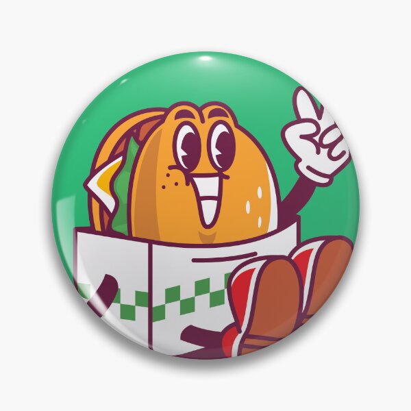 Item preview, Bite into Bliss: Hand-Drawn Burger Cartoon Illustration designed and sold by hjian8219.
