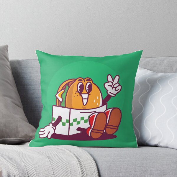 Item preview, Bite into Bliss: Hand-Drawn Burger Cartoon Illustration designed and sold by hjian8219.