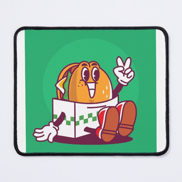 Item preview, Bite into Bliss: Hand-Drawn Burger Cartoon Illustration designed and sold by hjian8219.