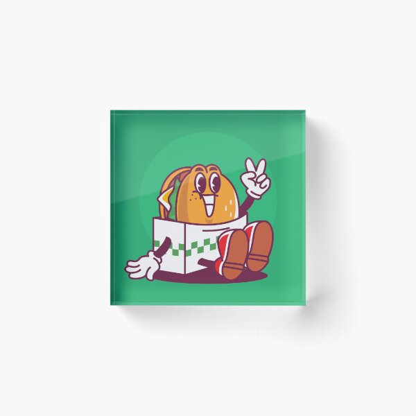 Item preview, Bite into Bliss: Hand-Drawn Burger Cartoon Illustration designed and sold by hjian8219.
